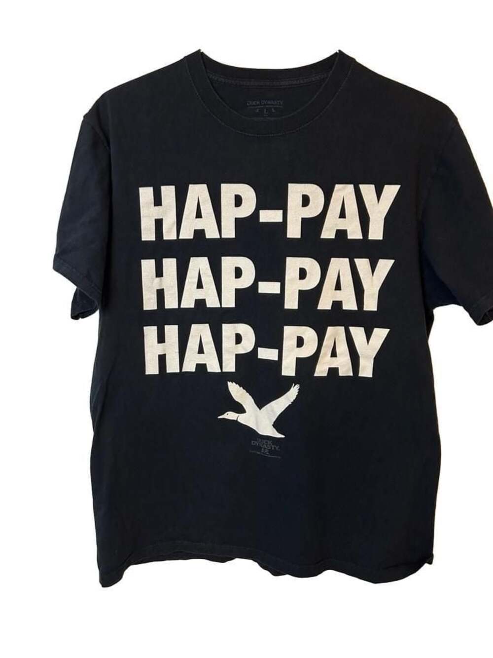 Duck Dynasty Hap-Pay Phil Robertson Graphic T-Shirt Black Size L